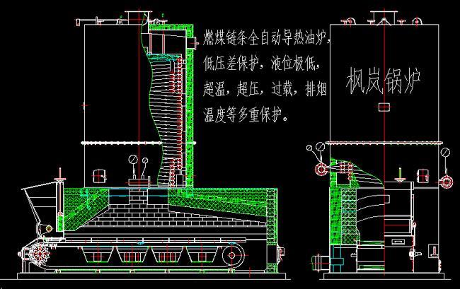 YLW燃煤链条卧式导热油炉